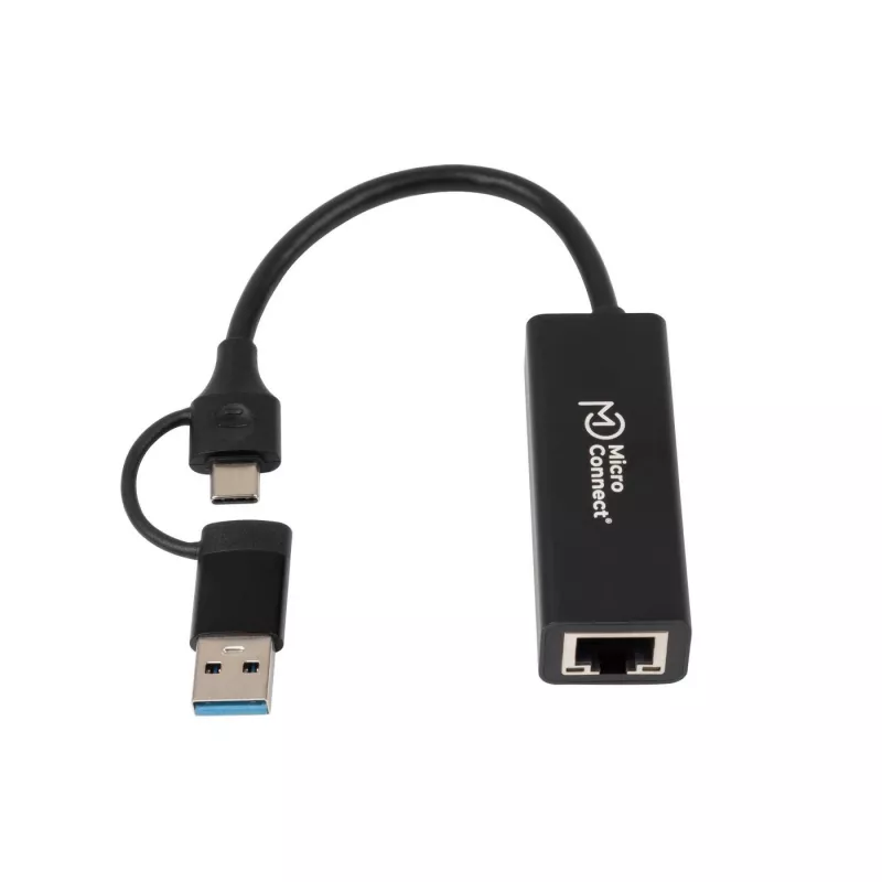 Προσαρμογέας Microconnect MC-USBACNET1G USB-C σε RJ-45 0,2 m μαύρο