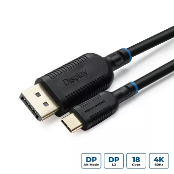 Microconnect MC-USBCDP1 προσαρμογέας καλωδίου βίντεο 1 m USB Type-C DisplayPort μαύρο