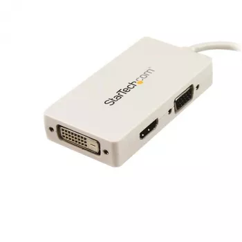 StarTech.com Προσαρμογέας A/V ταξιδιού: 3-in-1 Μετατροπέας Mini DisplayPort σε VGA DVI ή HDMI - Λευκό