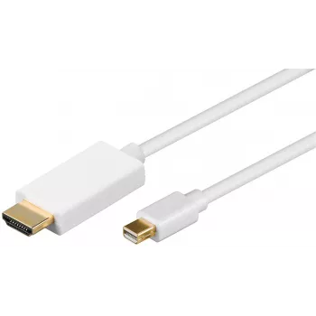 Microconnect MDPHDMI2 Προσαρμογέας καλωδίου βίντεο 1,8 m Mini DisplayPort HDMI Λευκό