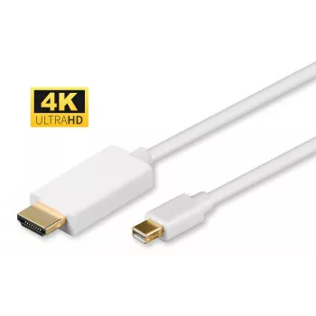 Microconnect MDPHDMI3-4K Προσαρμογέας καλωδίου βίντεο 3 m Mini DisplayPort HDMI Type-A (Standard) Λευκό