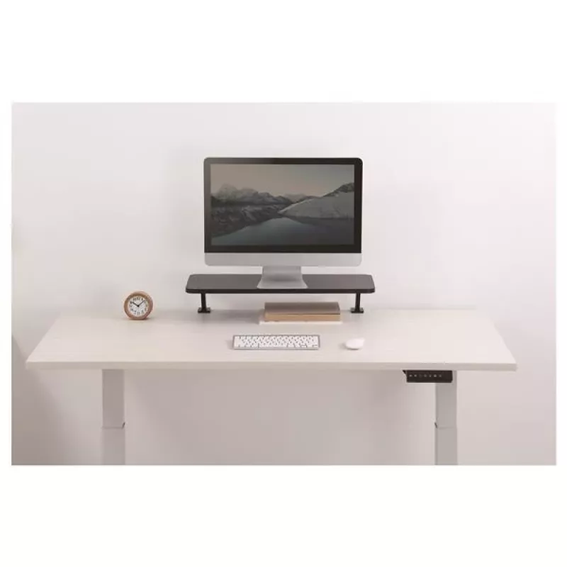 StarTech.com MNRISERCLMP ράφι ανύψωσης οθόνης με σφιγκτήρα, στήριξη γραφείου, extra πλατύ 65 cm (25,6 ίντσες), για οθόνες έως 32 ίντσες, μαύρο
