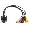 Microconnect MONGGSV Προσαρμογέας καλωδίου βίντεο 0,3 m VGA (D-Sub) RCA + S-Video Μαύρο