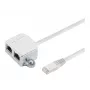 Microconnect MPK418 Διαχωριστής καλωδίου RJ45 (προσαρμογέας Y), RJ45 σε 2x RJ45, μαύρο