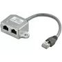 Microconnect MPK420 διαχωριστής καλωδίου δικτύου προσαρμογέας Y, RJ-45 (αρσ.) σε RJ-45 (θηλ.), διπλή μόνωση