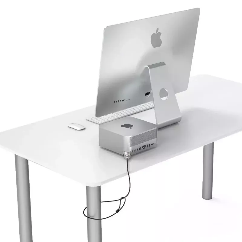 Compulocks Mac Studio Ledge Lock Adapter Keyed καλώδιο κλειδαριάς ασημί