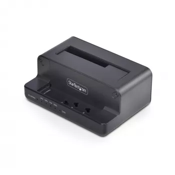 StarTech.com M.2 NVMe σε 2,5/3,5 ίντσες SATA duplicator μονάδων δίσκου, Dual-Bay Standalone SSD cloner/dock δίσκου, αμφίδρομο NVMe σε SATA / SATA σε NVMe, έως 27 GB/min, TAA