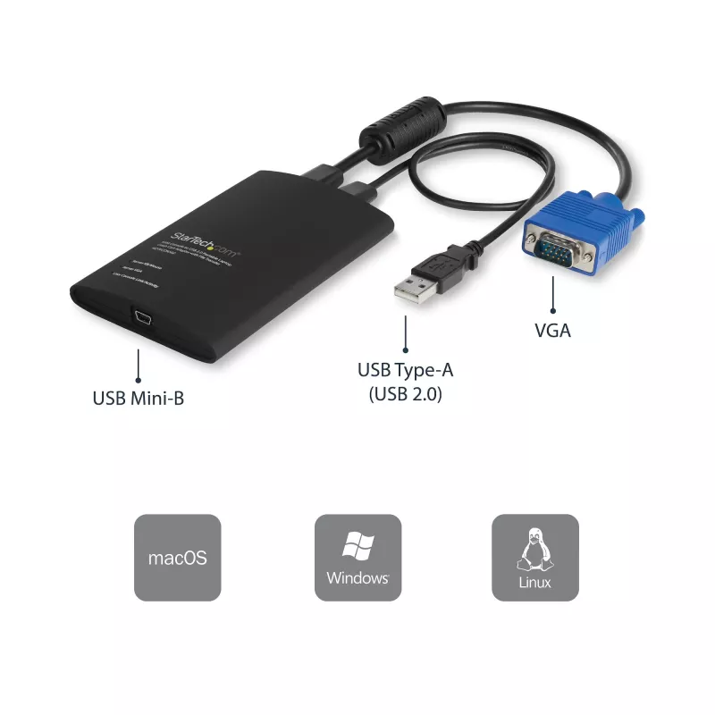 Προσαρμογέας USB Crash Cart StarTech.com με μεταφορά αρχείων & εγγραφή βίντεο