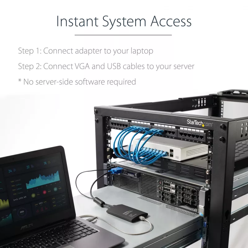 Προσαρμογέας USB Crash Cart StarTech.com με μεταφορά αρχείων & εγγραφή βίντεο