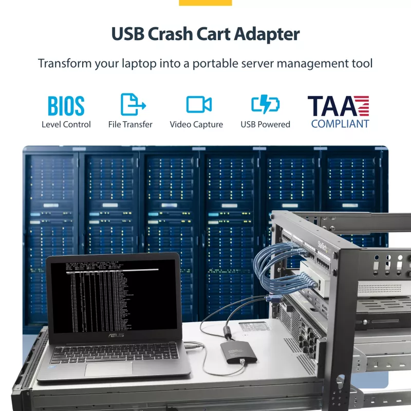 Προσαρμογέας USB Crash Cart StarTech.com με μεταφορά αρχείων & εγγραφή βίντεο