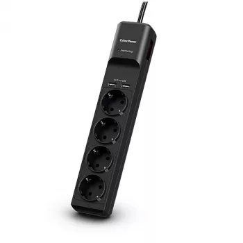 CyberPower P0420SUD0-DE προστασία υπέρτασης Μαύρο 4 έξοδοι AC 200 - 250 V 1,8 m