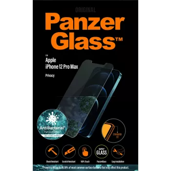 Μεμβράνη προστασίας οθόνης PanzerGlass για Apple iPhone 12 Pro Max, σκληρυμένο γυαλί + PET, φίλτρο απορρήτου, 6,7 ίντσες