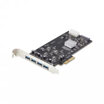 StarTech.com Κάρτα USB PCIe 4 θυρών, USB 3.2 5 Gbit/s, κάρτα επέκτασης PCI Express με 4 ανεξάρτητους ελεγκτές USB, 4 θύρες USB-A, Windows/macOS/Linux