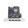 StarTech.com Κάρτα USB PCIe 4 θυρών, USB 3.2 5 Gbit/s, κάρτα επέκτασης PCI Express με 4 ανεξάρτητους ελεγκτές USB, 4 θύρες USB-A, Windows/macOS/Linux