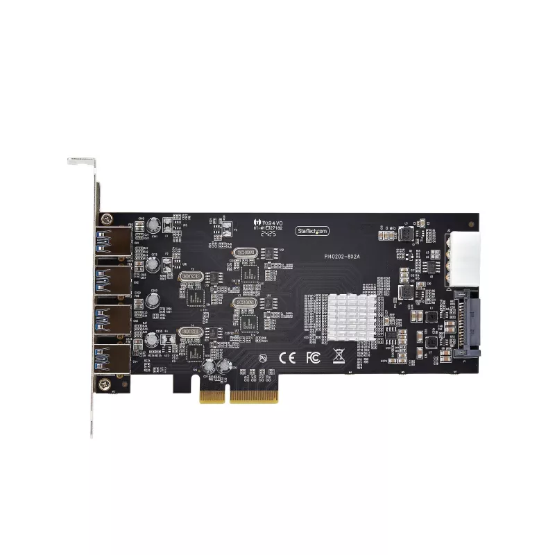 StarTech.com Κάρτα USB PCIe 4 θυρών, USB 3.2 5 Gbit/s, κάρτα επέκτασης PCI Express με 4 ανεξάρτητους ελεγκτές USB, 4 θύρες USB-A, Windows/macOS/Linux