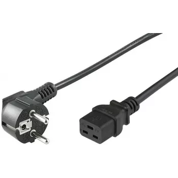 Microconnect PE0771901 Καλώδιο τροφοδοσίας μαύρο 1 m βύσμα τροφοδοσίας Type E+F υποδοχή C19