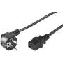 Microconnect PE0771901 Καλώδιο τροφοδοσίας μαύρο 1 m βύσμα τροφοδοσίας Type E+F υποδοχή C19