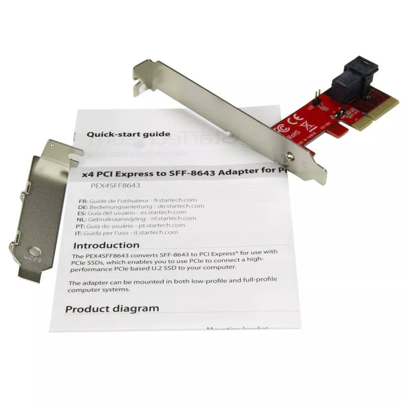 StarTech.com x4 PCI Express σε SFF-8643 Προσαρμογέας για PCIe NVMe U.2 SSD
