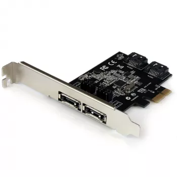 StarTech.com 2-Port PCI Express SATA 6 Gbit/s eSATA Κάρτα ελεγκτή – Dual-Port PCIe SATA III κάρτα – 2 Int/2 Ext