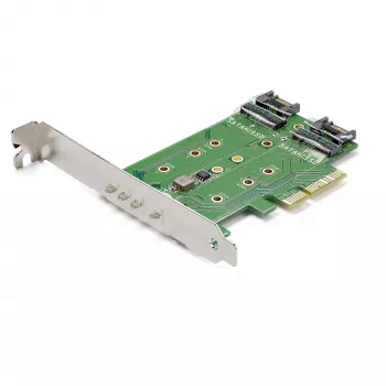 StarTech.com 3-Port M.2 SSD (NGFF) Κάρτα προσαρμογέα – 1 x PCIe (NVMe) M.2, 2 x SATA III M.2 – PCIe 3.0