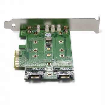 StarTech.com 3-Port M.2 SSD (NGFF) Κάρτα προσαρμογέα – 1 x PCIe (NVMe) M.2, 2 x SATA III M.2 – PCIe 3.0