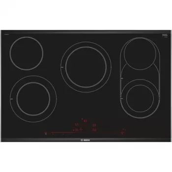 Bosch Serie 8 PKM875DP1D εστία μαύρο, ανοξείδωτο χάλυβα εντοιχιζόμενη κεραμική εστία 5 ζωνών