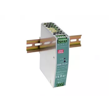 LevelOne 48V DC βιομηχανικό τροφοδοτικό, 75W, ράγα DIN, με δυνατότητα PoE