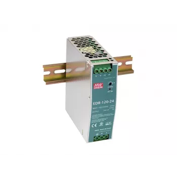 LevelOne 48V DC βιομηχανικό τροφοδοτικό, 120W, ράγα DIN, με δυνατότητα PoE