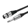 Vivolink PROAUDXLRFJACK3 Καλώδιο ήχου 3 m XLR 6,35 mm Μαύρο