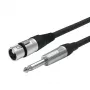 Vivolink PROAUDXLRFJACK3 Καλώδιο ήχου 3 m XLR 6,35 mm Μαύρο