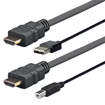 Vivolink PRO HDMI W/USB 2.0 A/B (AMP) Καλώδιο 3m 4K Μαύρο