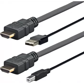 Vivolink PROHDMIUSBAB5AMP Καλώδιο βίντεο-προσαρμογέας 5 m HDMI + USB Type-A HDMI + USB Type-B Μαύρο