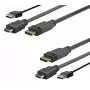 Vivolink PROHDMIUSBDP1 Καλώδιο βίντεο-προσαρμογέας 1 m DisplayPort HDMI + USB Μαύρο