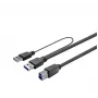 Vivolink PROUSB3AB5C-DUAL Καλώδιο USB 5 m USB A USB B Μαύρο