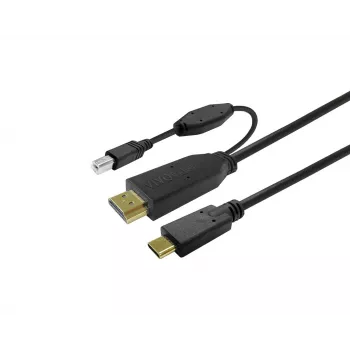 Vivolink PROUSBCHDMIUSBB7.5 καλώδιο USB USB 3.2 Gen 1 (3.1 Gen 1) 7,5 m USB-C μαύρο