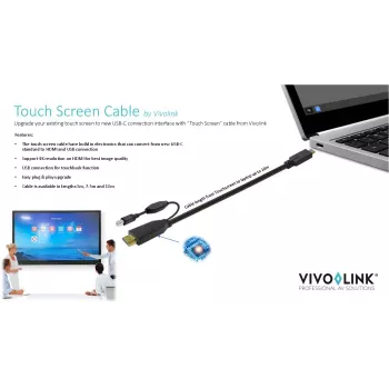 Vivolink PROUSBCHDMIUSBB7.5 καλώδιο USB USB 3.2 Gen 1 (3.1 Gen 1) 7,5 m USB-C μαύρο