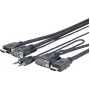 Vivolink PROVGAHDMIFLY3 καλώδιο-προσαρμογέας βίντεο 3 m VGA (D-Sub) + 3,5 mm HDMI Type-A (Standard) μαύρο