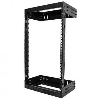 StarTech.com 18U 19 ιντσών Επιτοίχιο rack δικτύου – Ρυθμιζόμενο βάθος 12-20 ίντσες 2 στύλοι Open Frame rack server room για AV/δεδομένα/IT-επικοινωνία/υπολογιστές/Switch με παξιμάδια κλωβού & βίδες