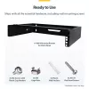 StarTech.com RACK-2U-14-BRACKET ικρίωμα δικτύου τοίχου 2U 19 ιντσών, βάθος 14 ιντσών (χαμηλό προφίλ), βάση για patch panel, αντοχή φορτίου 35 kg (77 lbs), μαύρο