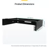 StarTech.com RACK-2U-14-BRACKET ικρίωμα δικτύου τοίχου 2U 19 ιντσών, βάθος 14 ιντσών (χαμηλό προφίλ), βάση για patch panel, αντοχή φορτίου 35 kg (77 lbs), μαύρο