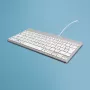 R-Go Tools Εργονομικό πληκτρολόγιο R-Go Compact Break, συμπαγές πληκτρολόγιο με λογισμικό διαλειμμάτων, QWERTZ (DE), ενσύρματο, λευκό