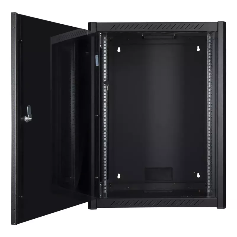 Rack τοίχου LOGON RWP16U45BL 16U μαύρο κλειδαριά ασφαλείας
