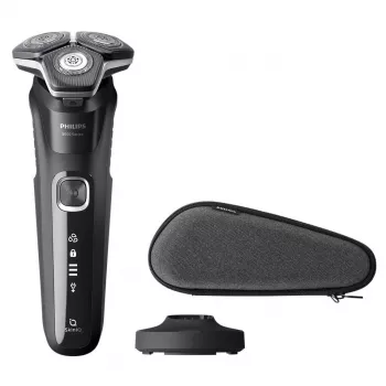 Ηλεκτρική περιστροφική ξυριστική μηχανή Philips Series 5000 S5898/35 — 3 κεφαλές ξυρίσματος, υγρή & στεγνή, λεπίδες SteelPrecision, 60 λεπτά ασύρματη