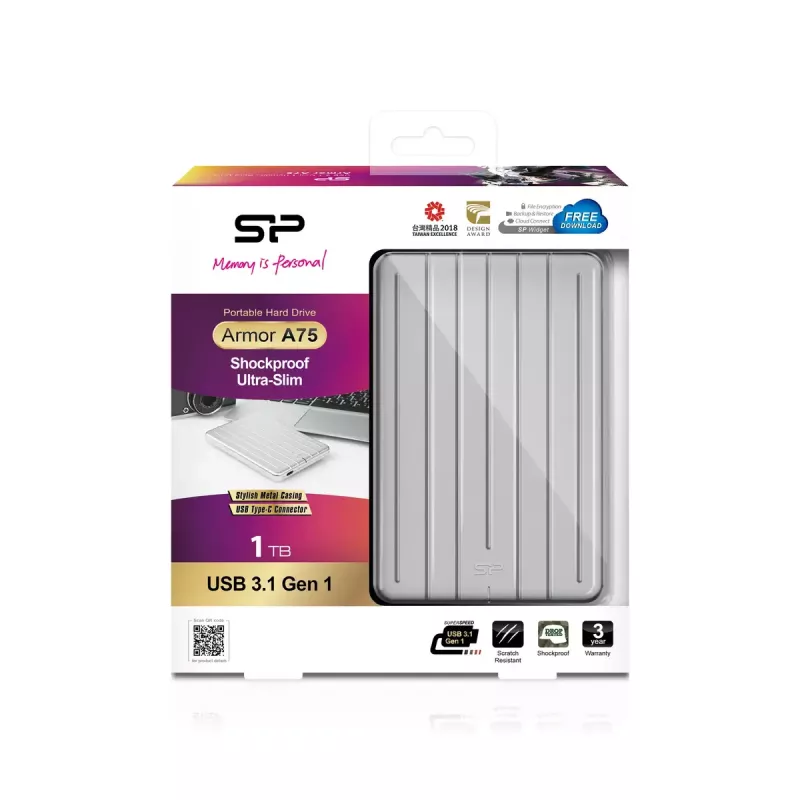 Εξωτερικός σκληρός δίσκος Silicon Power 1 TB USB Type-C Armor A75