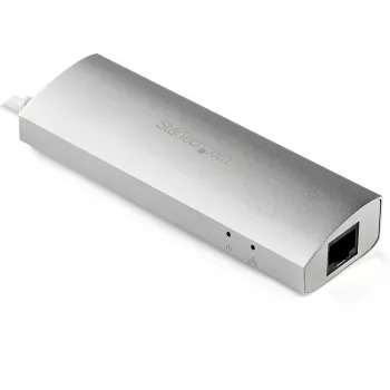 StarTech.com Φορητό Hub USB 3.0 3 θυρών με Gigabit Ethernet - ενσωματωμένο καλώδιο~Φορητό Hub USB 3.0 3 θυρών με Gigabit Ethernet - 5 Gbit/s - ενσωματωμένο καλώδιο