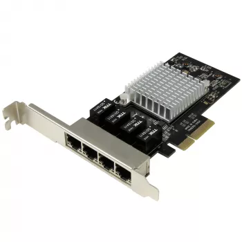 StarTech.com Κάρτα δικτύου Gigabit Ethernet 4 θυρών – PCI Express, Intel I350 NIC
