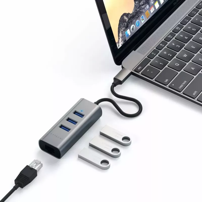Θύρα σύνδεσης laptop Satechi ST-TC2N1USB31AM