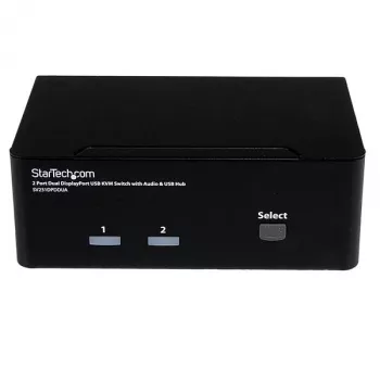 StarTech.com Διακόπτης KVM USB 2 θυρών Dual DisplayPort με ήχο & hub USB 2.0