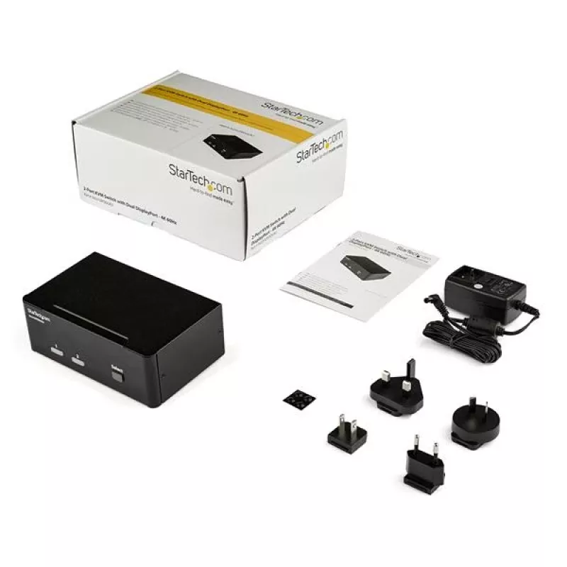 StarTech.com Διακόπτης KVM DisplayPort 2 θυρών για δύο οθόνες – 4K 60Hz