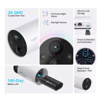 TP-Link Tapo Έξυπνο ασύρματο σύστημα κάμερας παρακολούθησης, σύστημα 1 κάμερας
